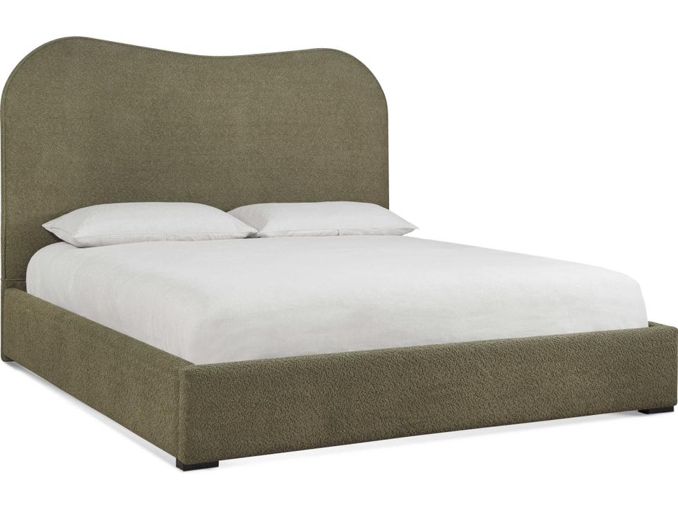 Lydia King Upholstered Platform Bed with Tapered Feet