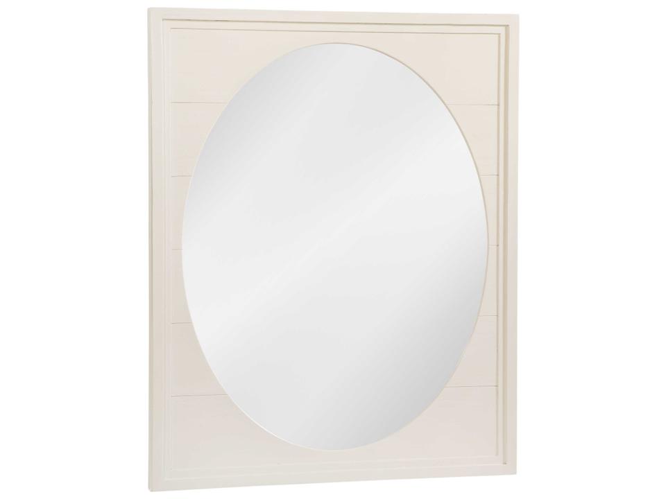 Clair Rectangular Wall Mirror in Mindi Wood