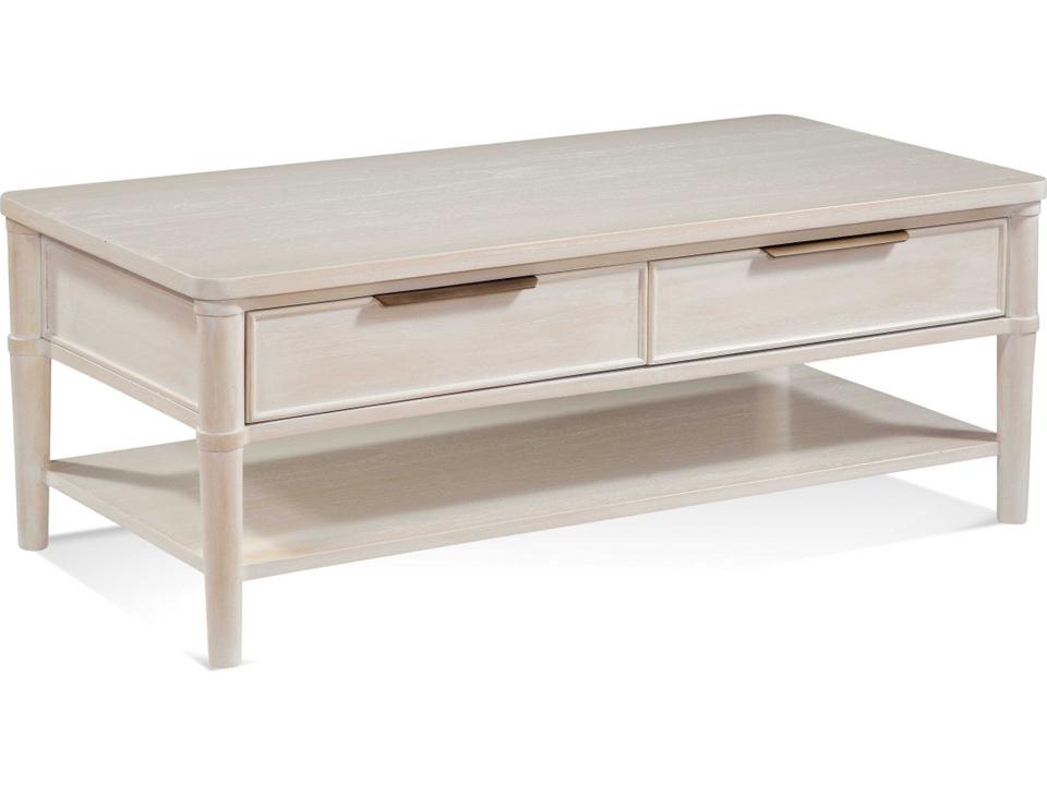 Clair Rectangular Wood Coffee Table with 2 Drawers