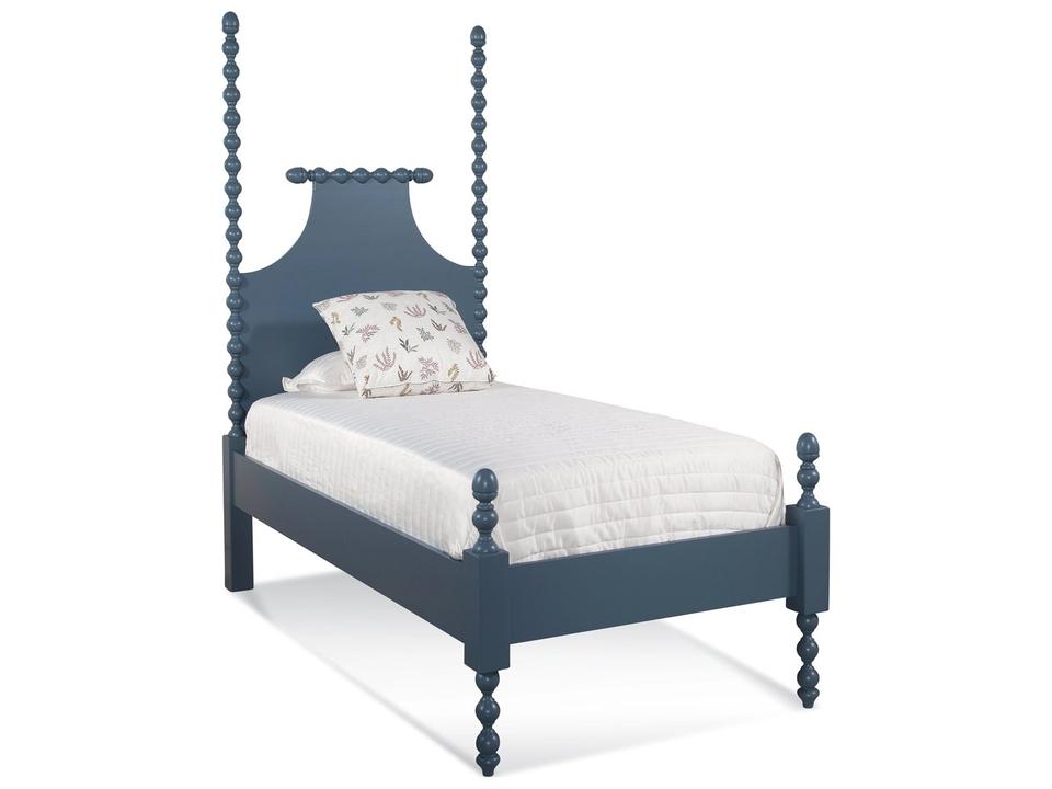 Emily Twin Four Post Spindle Bed in Custom Finish