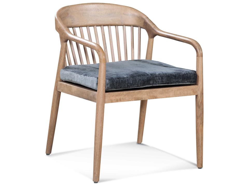 Guinevere Upholstered Dining Arm Chair in Transitional Style