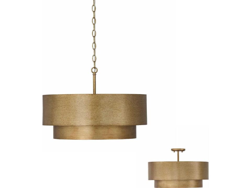 Jude 4-Light Tiered Dual Mount Pendant Light in Mystic Luster