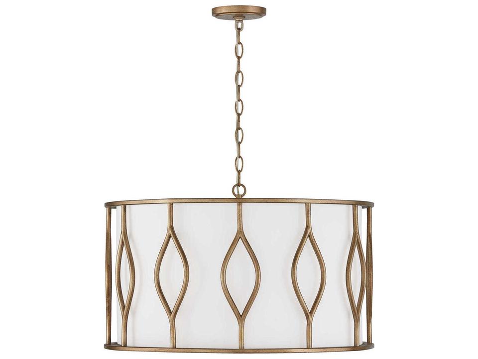 Cohen 4-Light Drum Pendant Light in Mystic Luster Finish