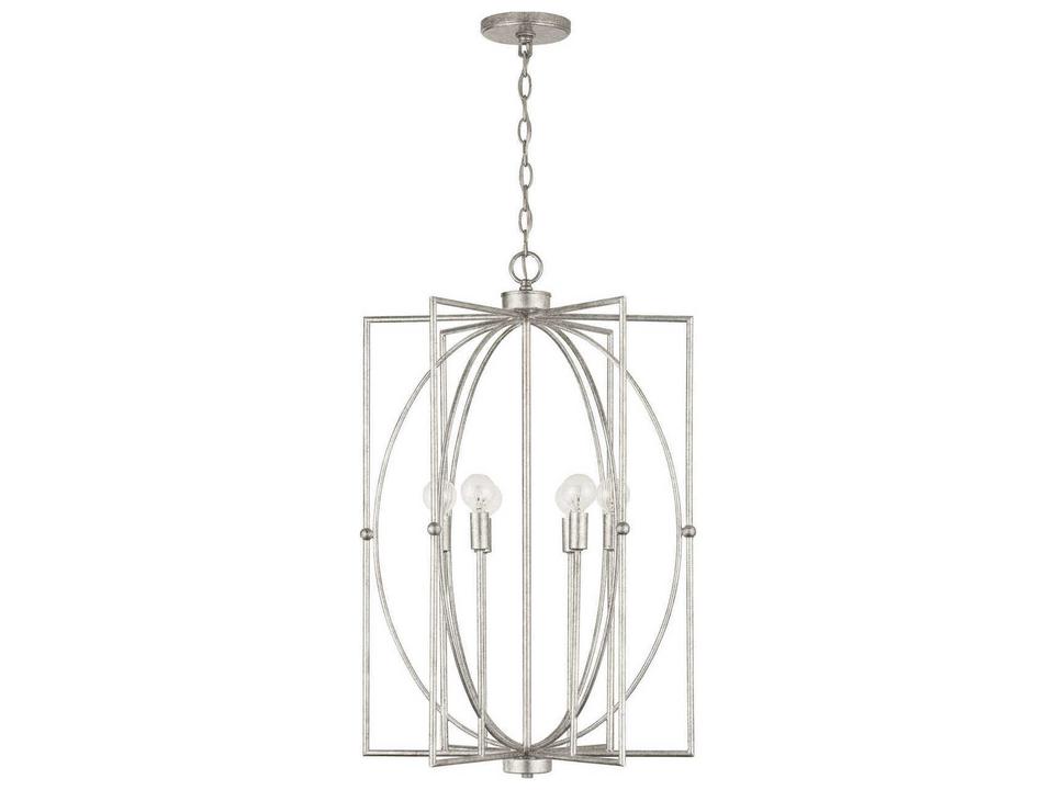 Oran 6-Light Transitional Pendant Light in Antique Silver