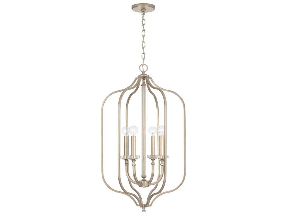 Breigh 4-Light Foyer Pendant Light in Brushed Champagne