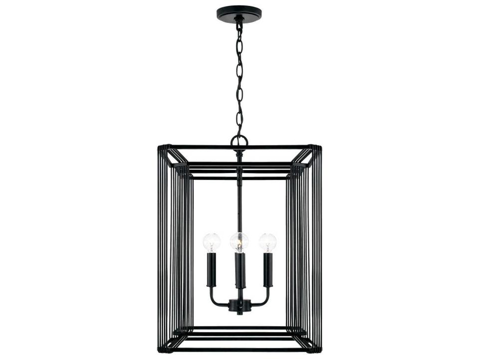 Lennon 4-Light Abstract Geometric Pendant Light Matte Black