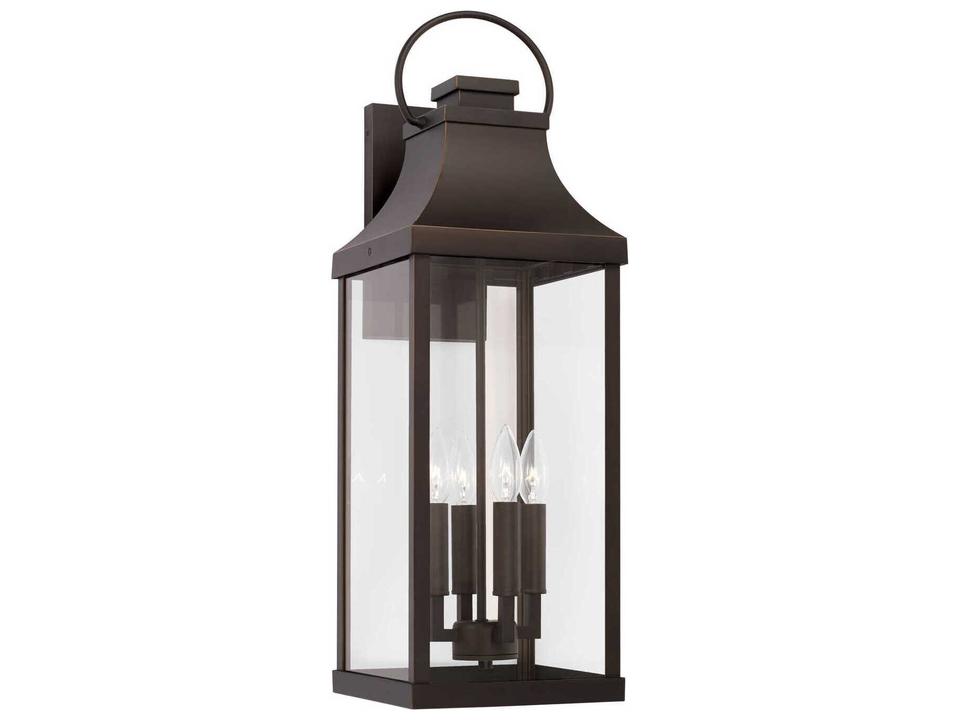 Bradford 4-Light Outdoor Wall Lantern in Oiled Bronze