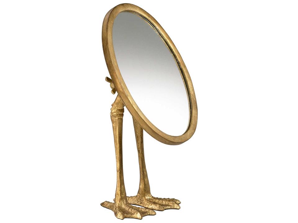 Duck Leg Gold Table Mirror
