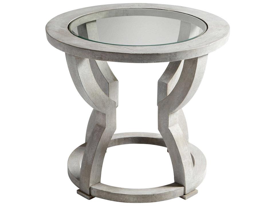 Pantheon Round Glass End Table