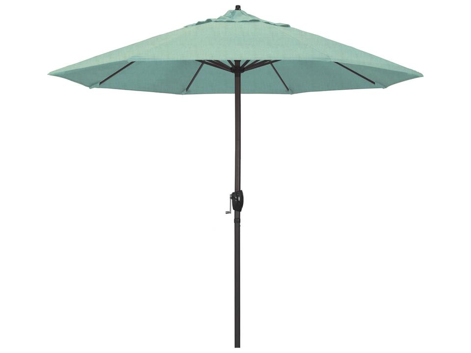 Casa 9 Foot Octagon Auto Tilt Aluminum Patio Umbrella with Crank Lift