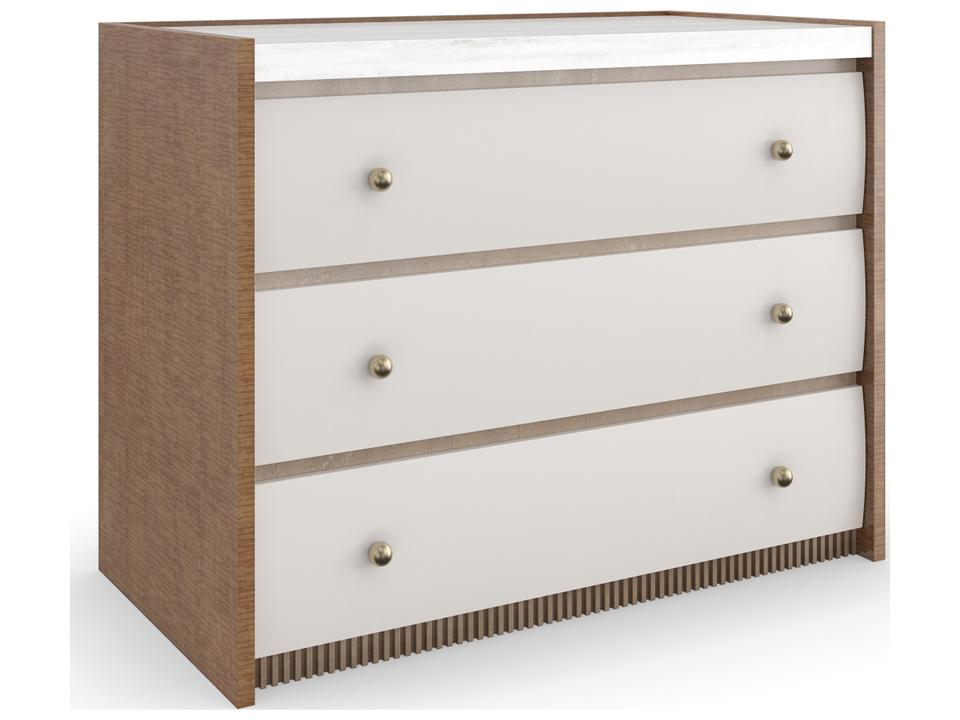 Avignon 3 Drawer Nightstand Stone Top Burnished Adobe Toasted Sycamore