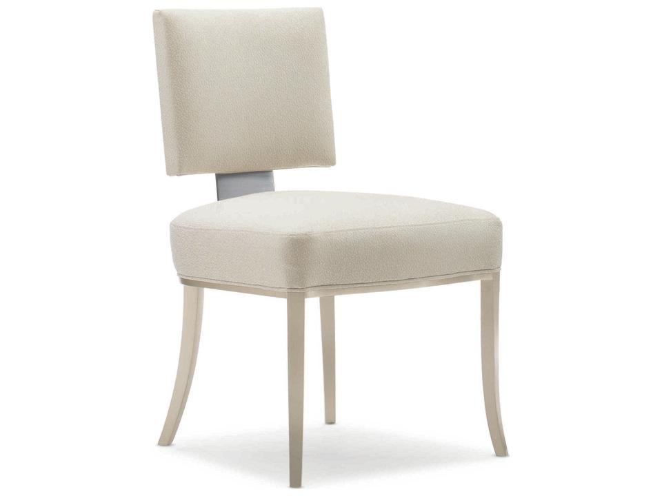 Classic Reserved Seating White Upholstered Side Dining Chair