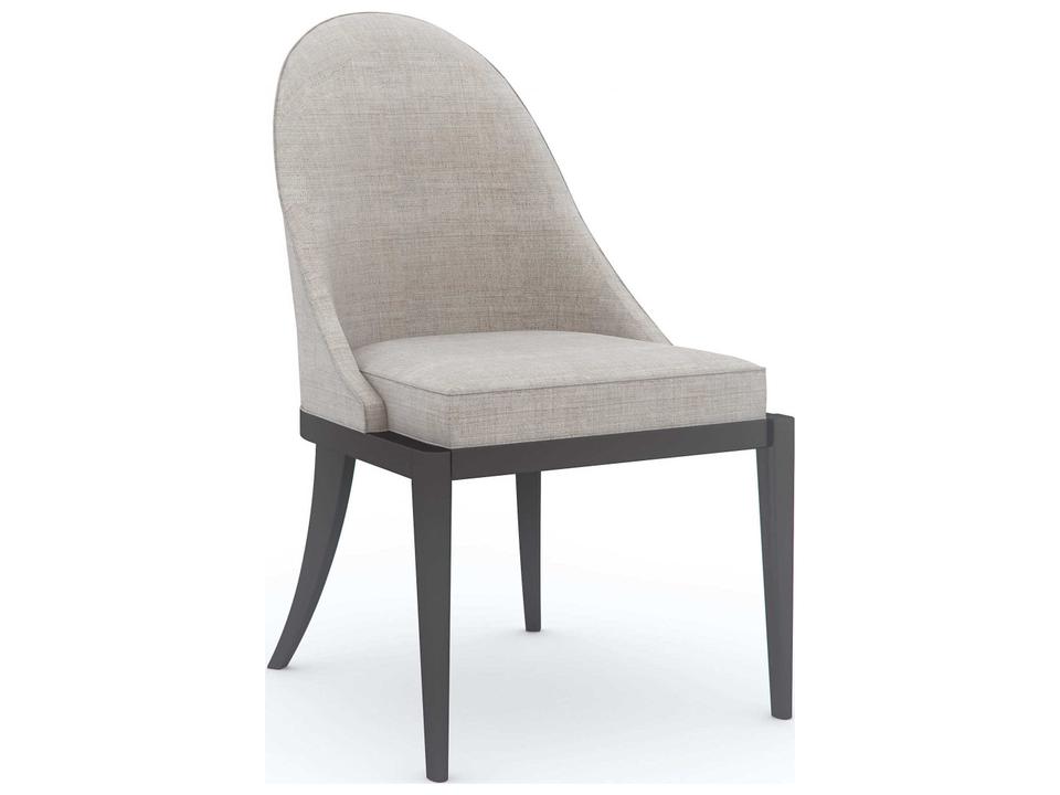Natural Choice Upholstered Dining Side Chair in Beige Performance Fabric