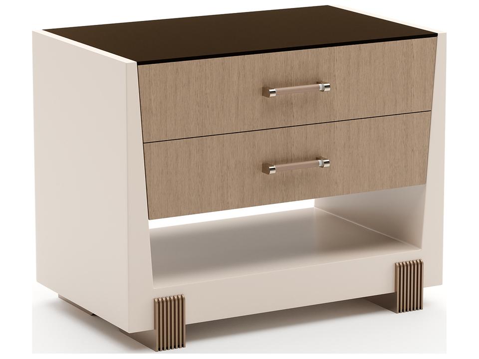 Counter Balance Large Nightstand in Chocolate Koto and Brushed Gold
