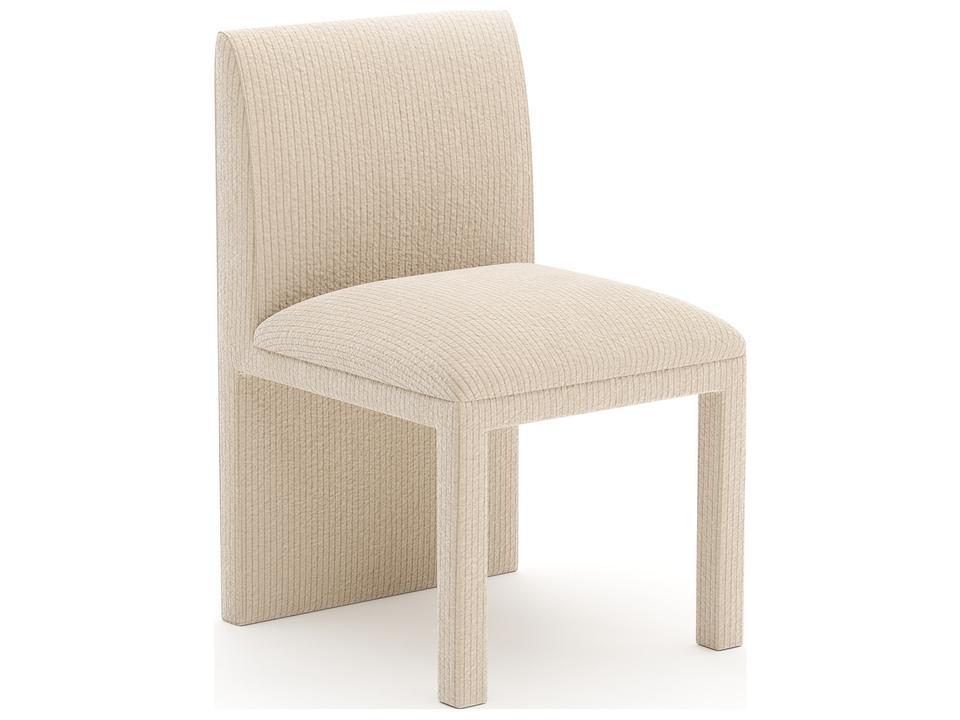 Precipice Upholstered Dining Side Chair Oatmeal Corduroy Velvet