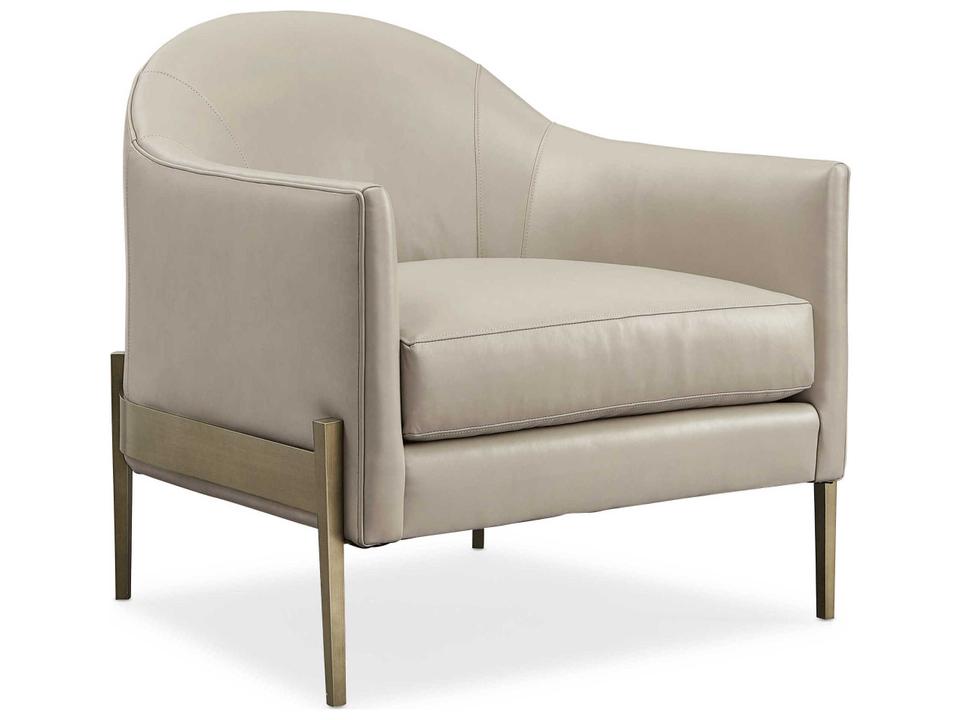 Rebound Modern Artisan Remix Leather Accent Chair in Smoked Stainless