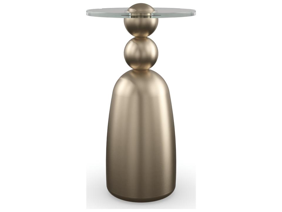Modern Principles Dissonance Round Glass End Table