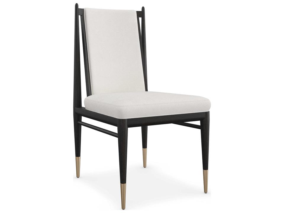Modern Principles Unity Dark Upholstered Dining Side Chair in Cinder Oak