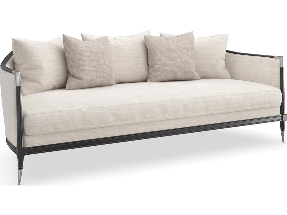 Splash Of Flash 3-Seat Performance Fabric Sofa in Ivory