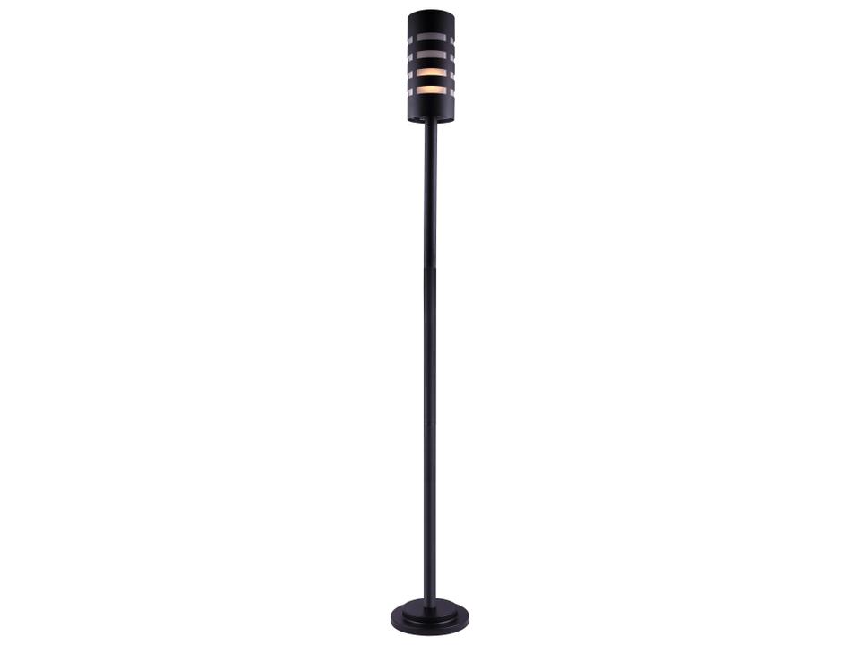 Tayla 1-Light Outdoor Post Light in Black with Frosted Glass