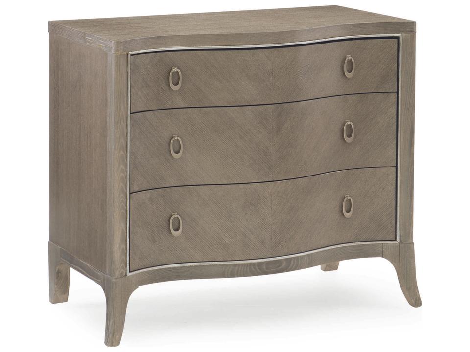 Avondale 3-Drawers Brown Ash Wood Nightstand