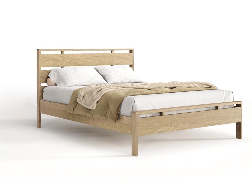 Oslo Queen Platform Bed in Solid Oak Hardwood