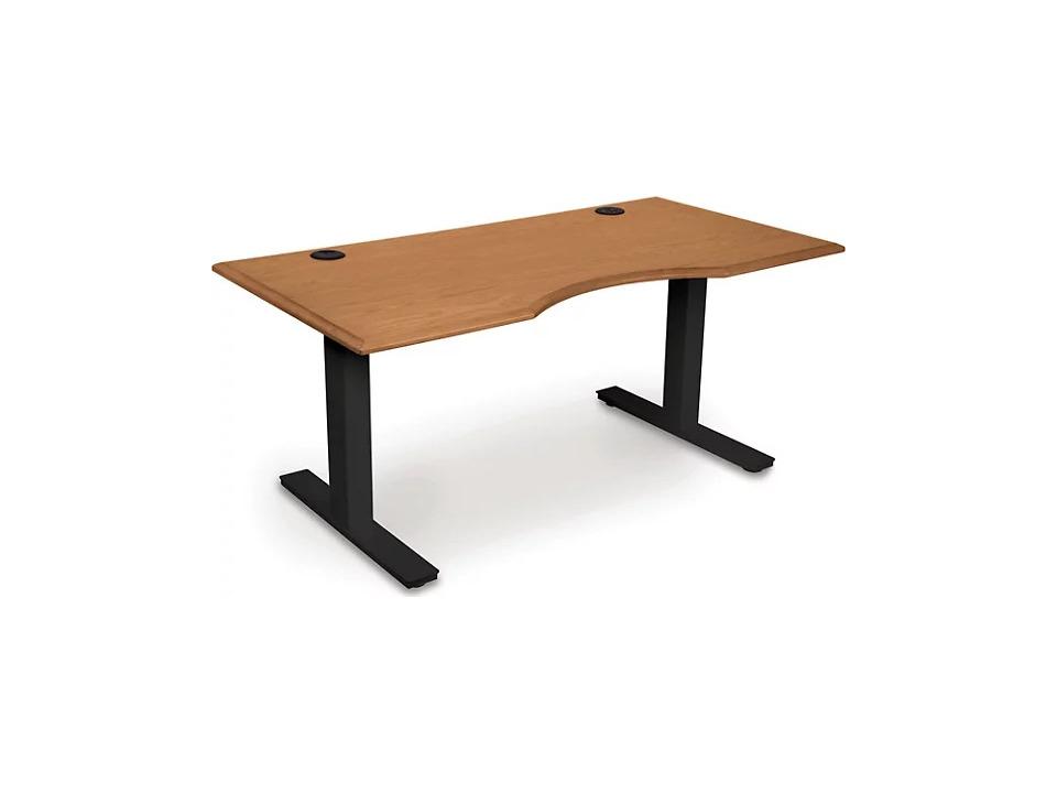 Invigo 26x48 Inch Sit-Stand Desk with Cutout and Eased Edge
