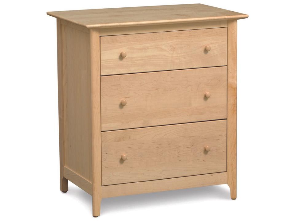 Sarah 3-Drawer Dresser in Solid Maple or Cherry with Soft-Close Drawers