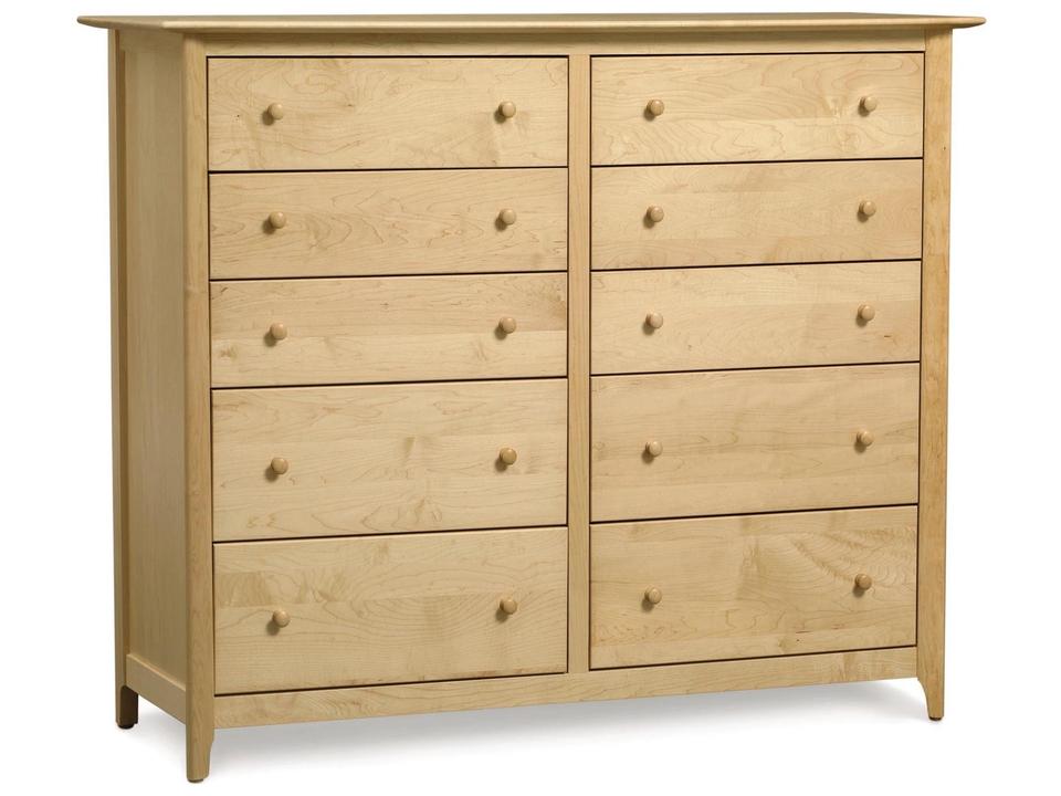 Sarah 10-Drawer Dresser in Solid Cherry and Maple