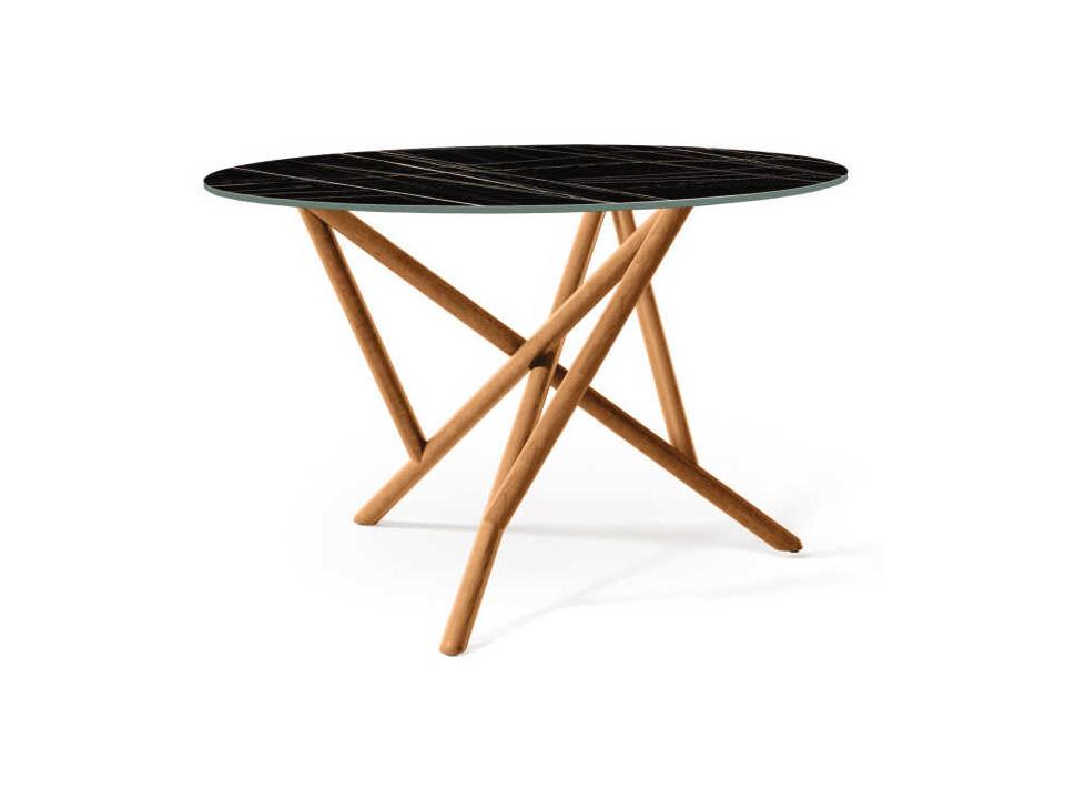 Baton Round Stone Dining Table