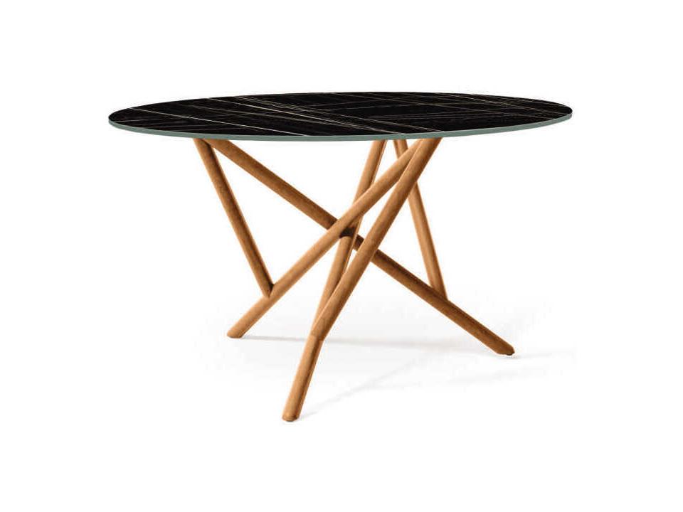 Baton Round Stone Dining Table