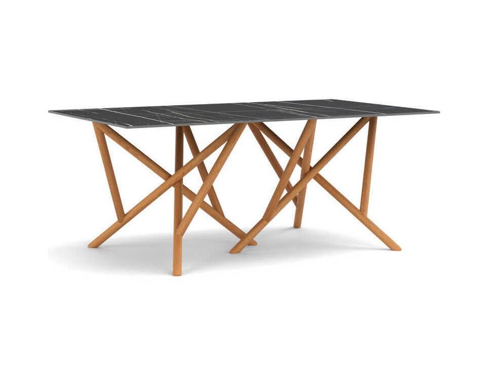 Baton Rectangular Stone Dining Table