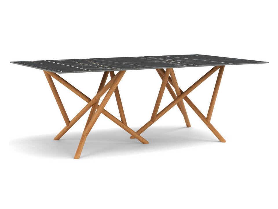 Baton Rectangular Stone Dining Table