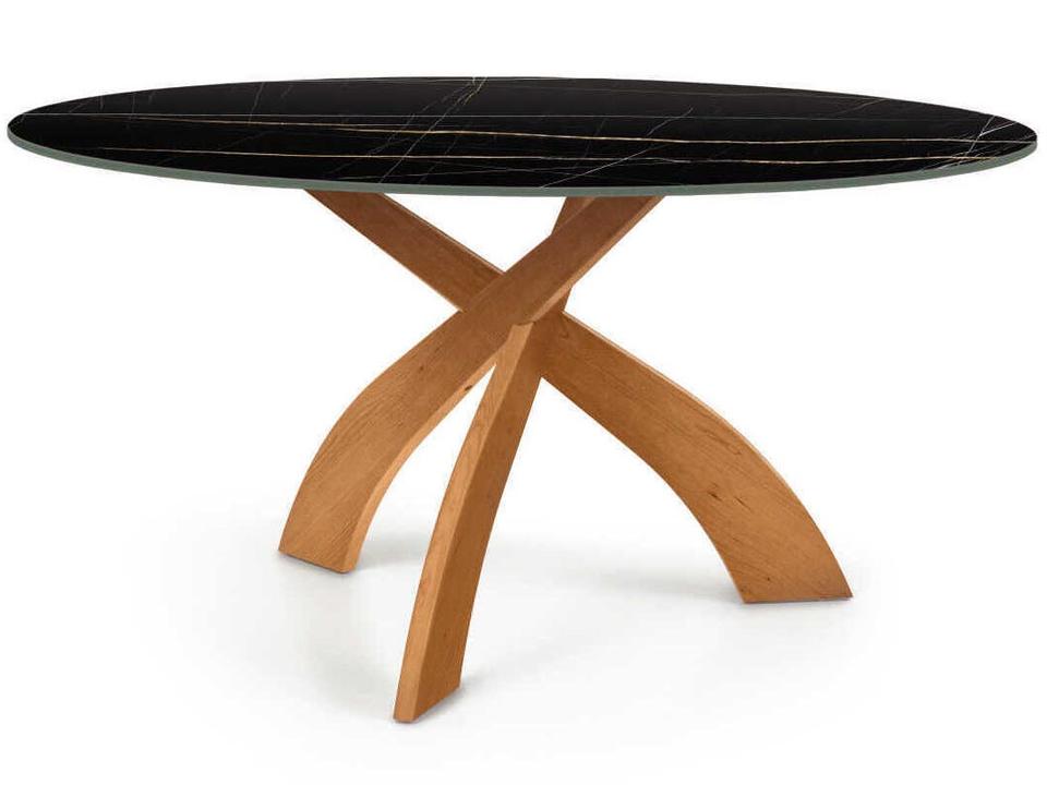 Entwine 60-Inch Round Glass Top Dining Table