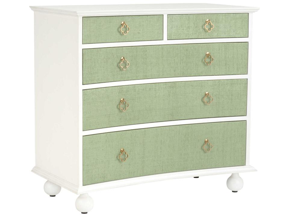 Bill Cain Maxwell White Green Accent Chest