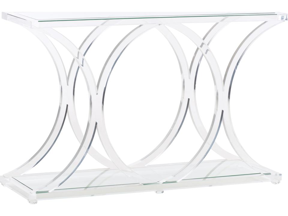 Sweeping Acrylic Console Table in Clear