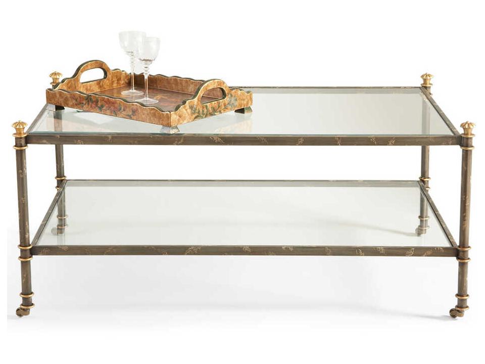 McBride Rectangle Cocktail Table in Sponged Antique Silver