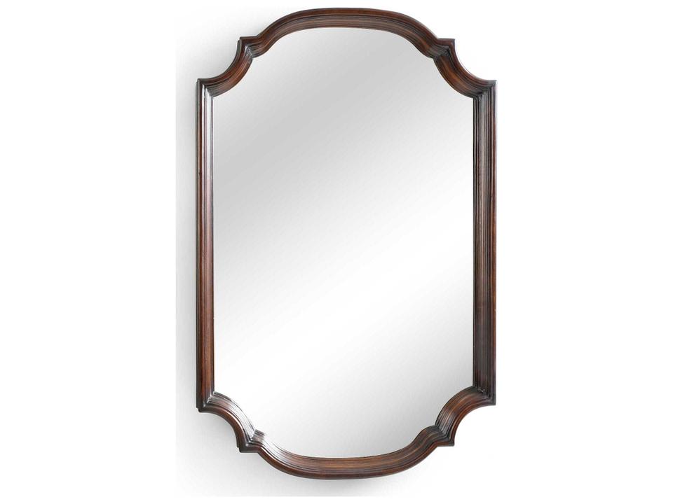Marvin Wood Frame Wall Mirror in Brown