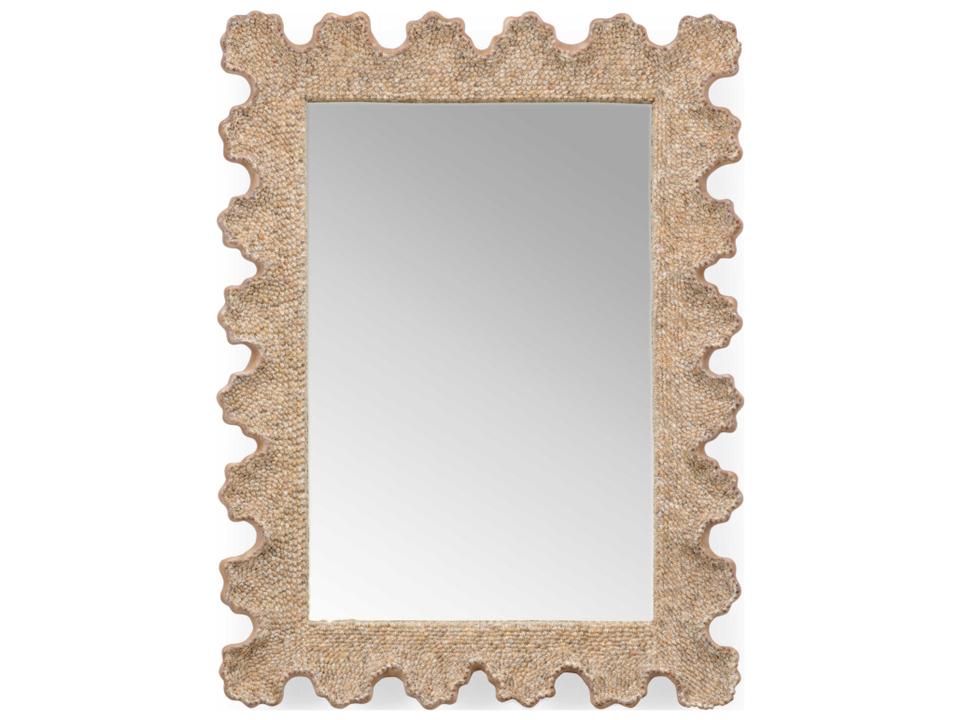 Scalloped Shell Mirror with Natural Nassa Shell Frame