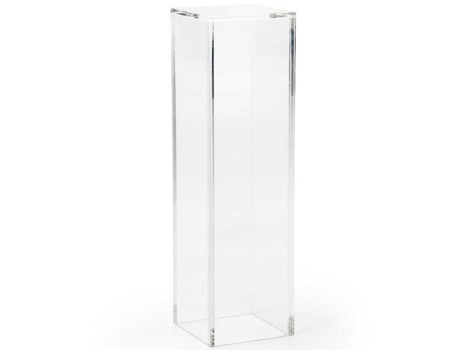 Acrylic Pedestal Large Clear Modern Accent Table
