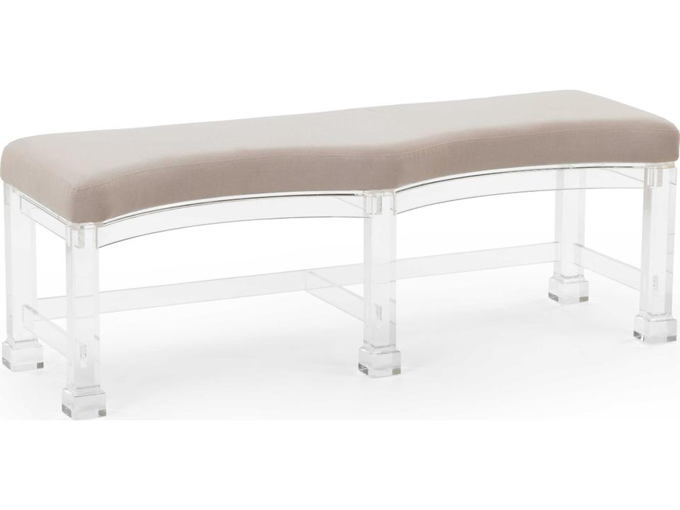 Hollywood Acrylic Bench Clear Acrylic and Muslin