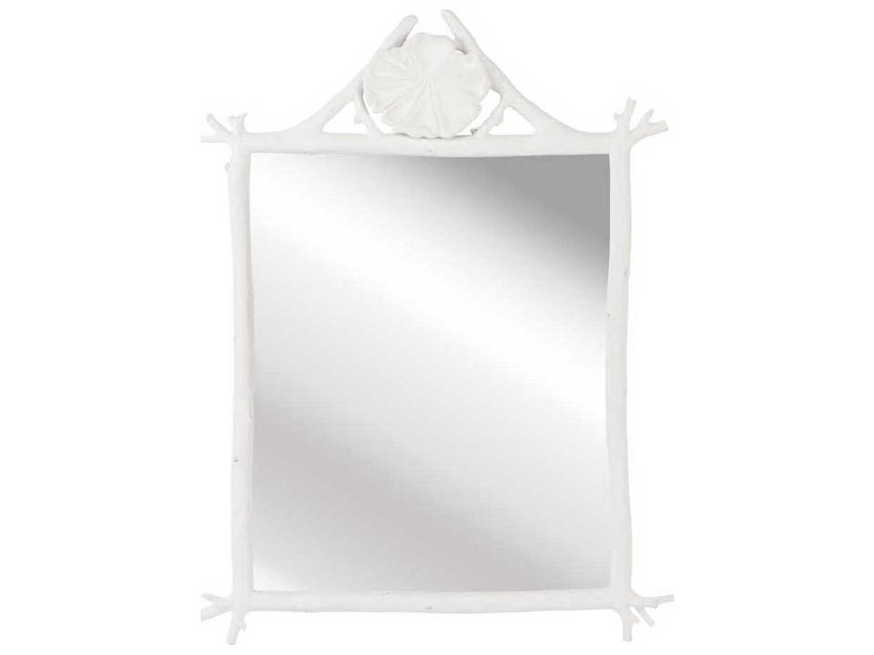Kristi Nelson Grotto Vertical Wall Mirror in White Faux Bois
