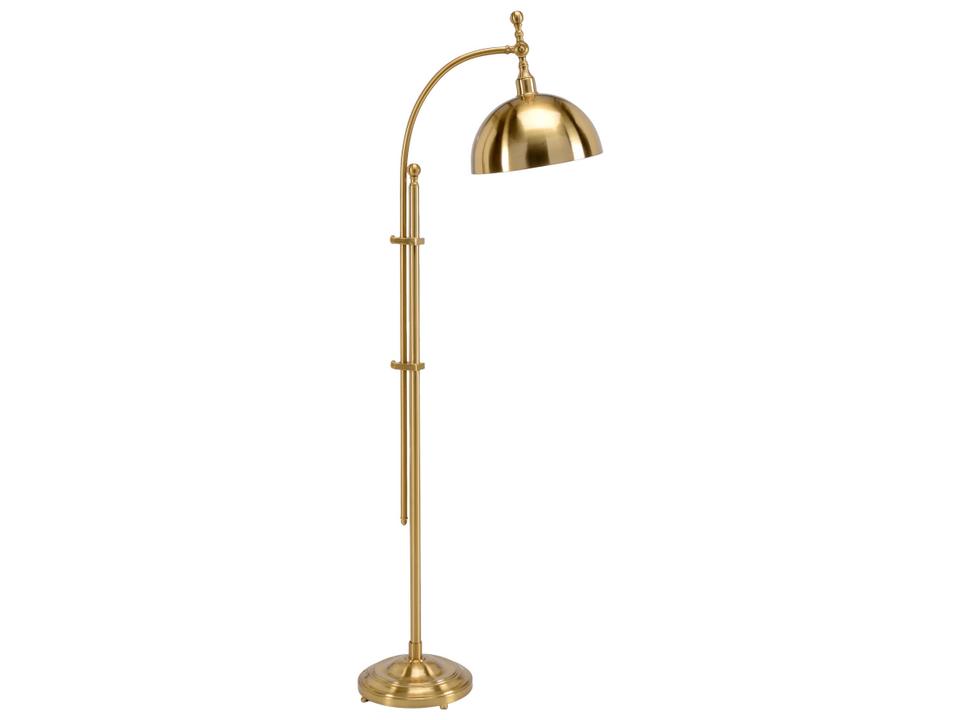 Berlin Floor Lamp in Antique Brass with Foot Switch