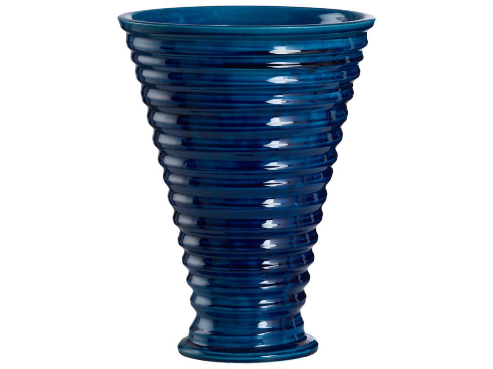 Chelsea House Clarke Hand Painted Blue Ceramic Vase with Removable