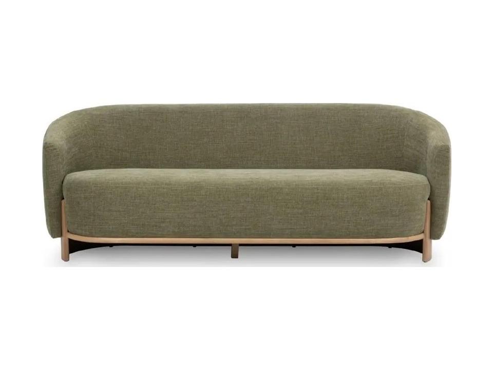 Myra Upholstered Sofa in Sage Dust Green Fabric
