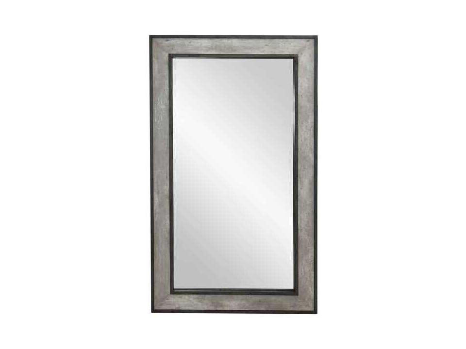 Webster Floor Mirror with Reclaimed Pine and Concrete Laminate Frame