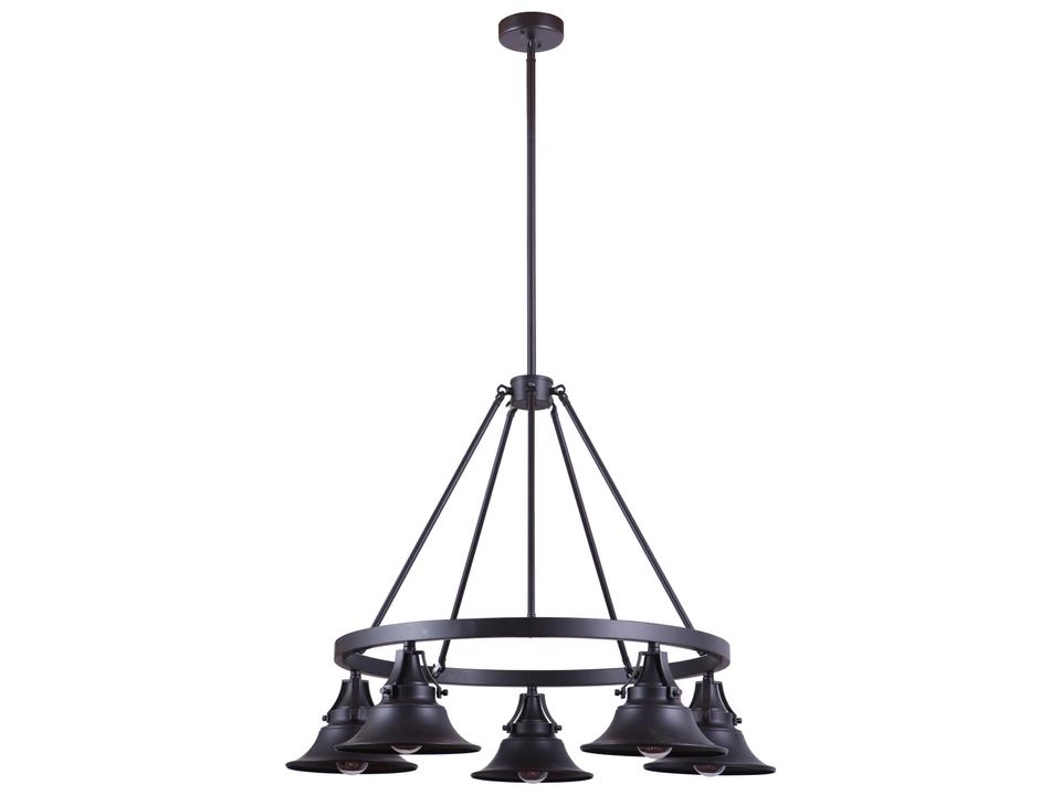 5-Light Union Outdoor Chandelier in Oiled Bronze Gilded Finish