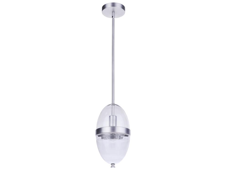 Sivo 1-Light Outdoor Pendant in Satin Aluminum with Clear Glass