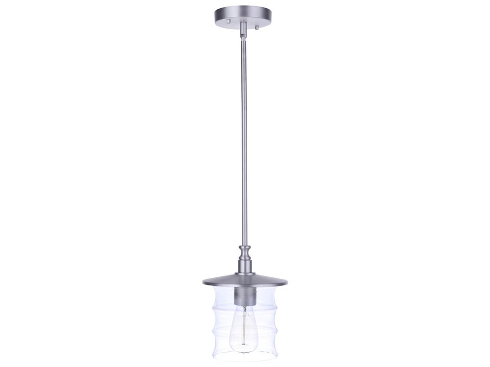 Canon 1-Light Outdoor Pendant Light in Satin Aluminum