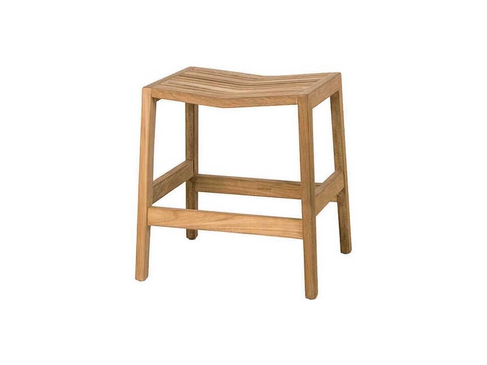 Accent Stool Flip Teak Stackable